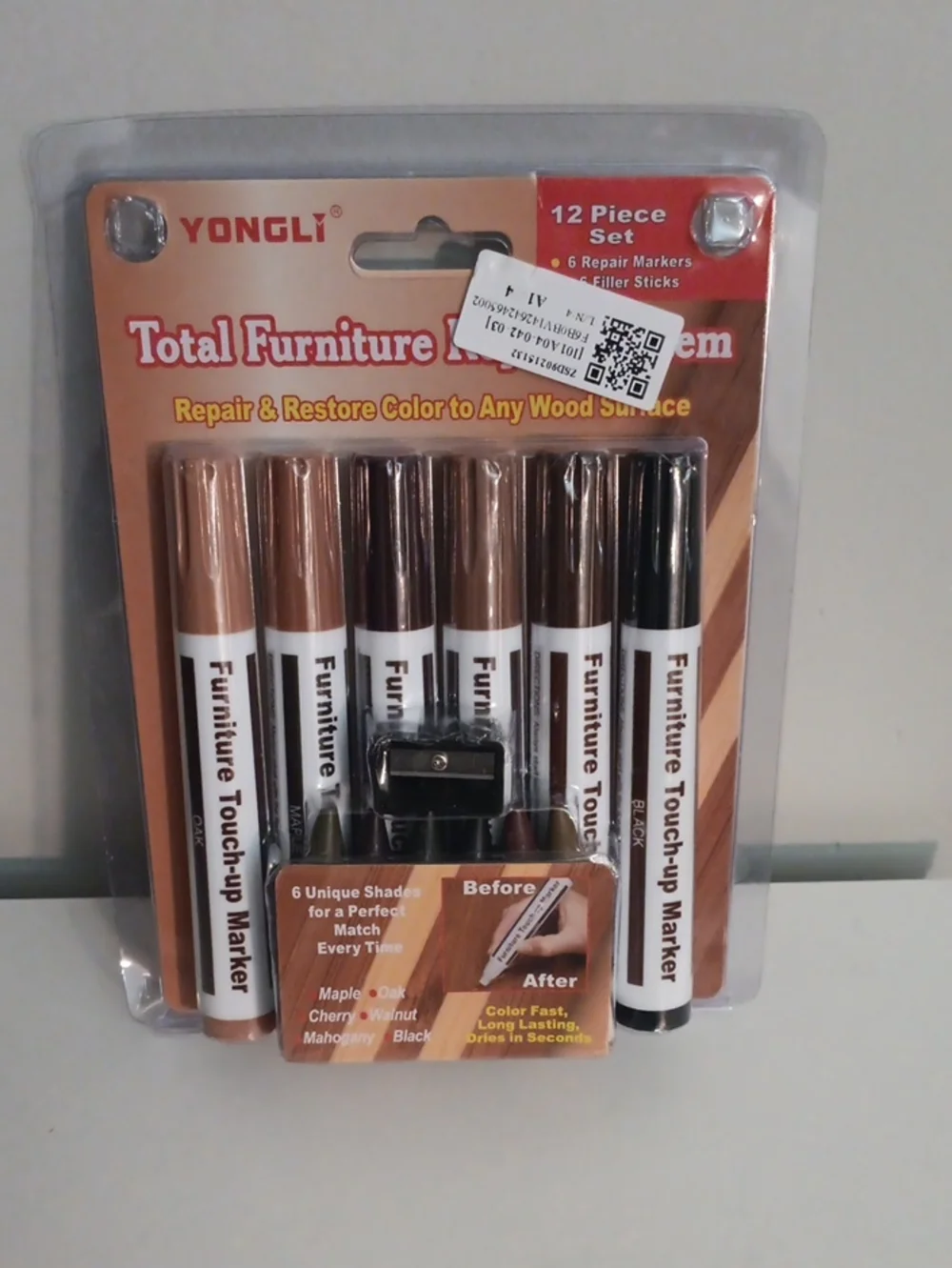 Brown & Black Furniture Touch-Up Marker Set